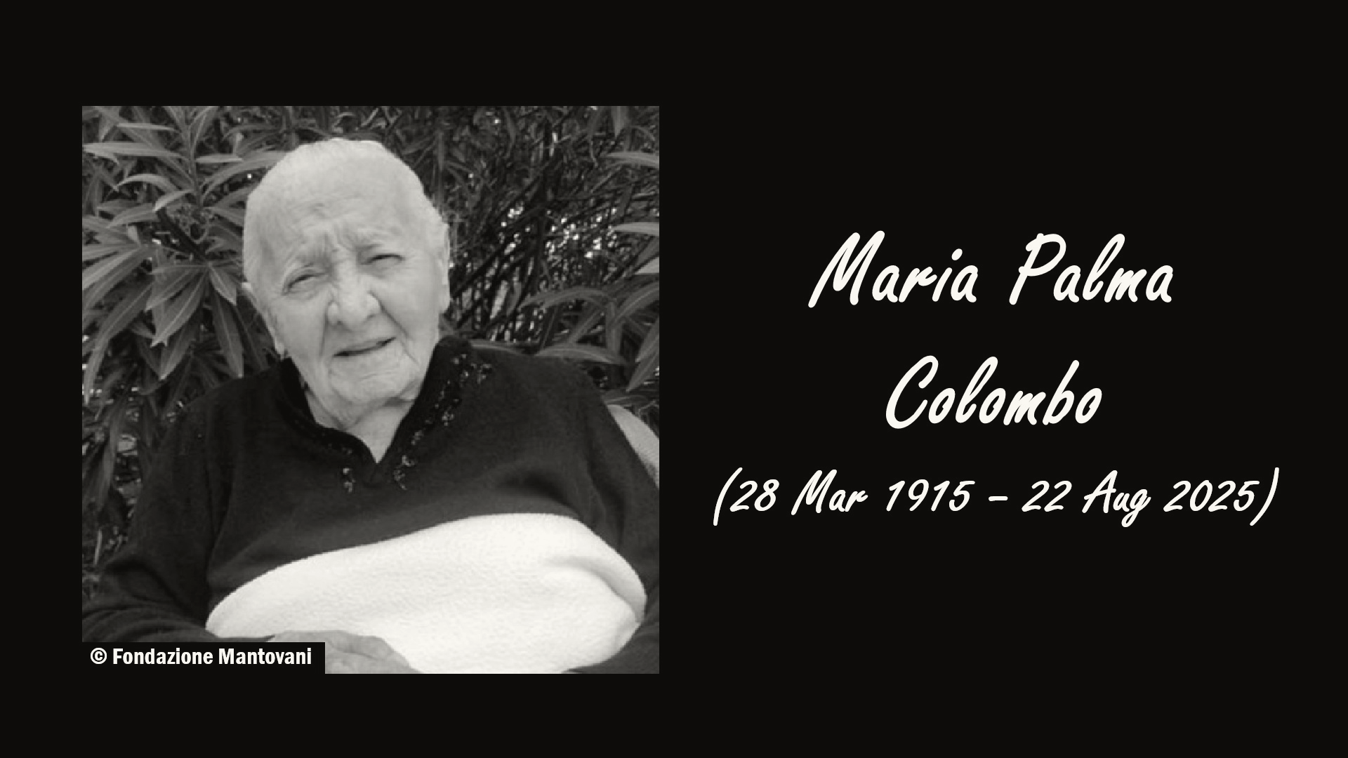 Italian Woman Maria Palma Colombo Dies at 110