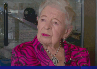 On her 110th birthday. (Source: YouTube / 12 News)