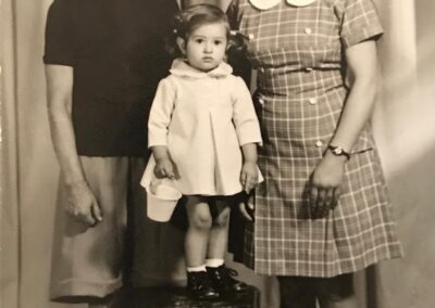 In 1975, aged 58. The woman on the left. (Source: Courtesy of the family).