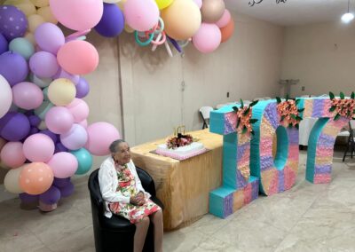 On her 107th birthday. (Source: Courtesy of the family).