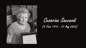 Italian Woman Cesarina Saccardi Dies at 110