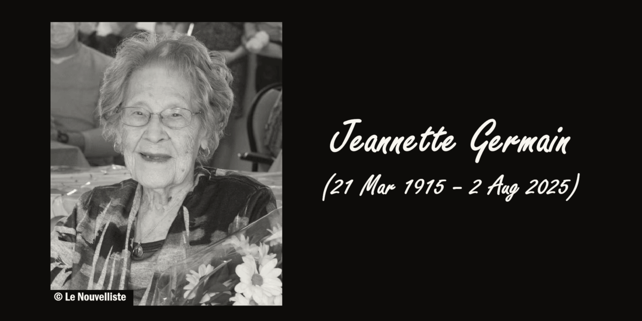 Canadian Woman Jeannette Germain Dies at 110