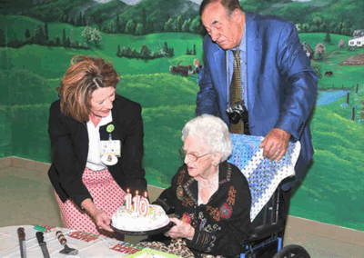 On her 110th birthday. (Source: Johnson City Press)