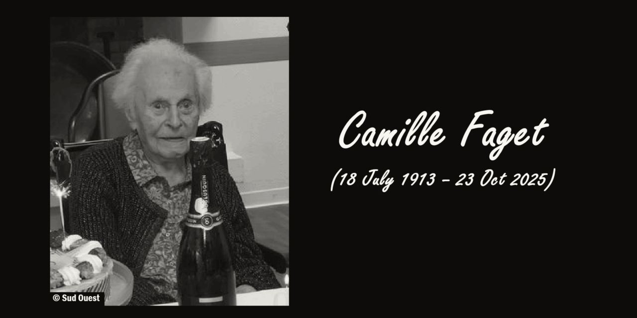 French Supercentenarian Camille Faget Dies at 112