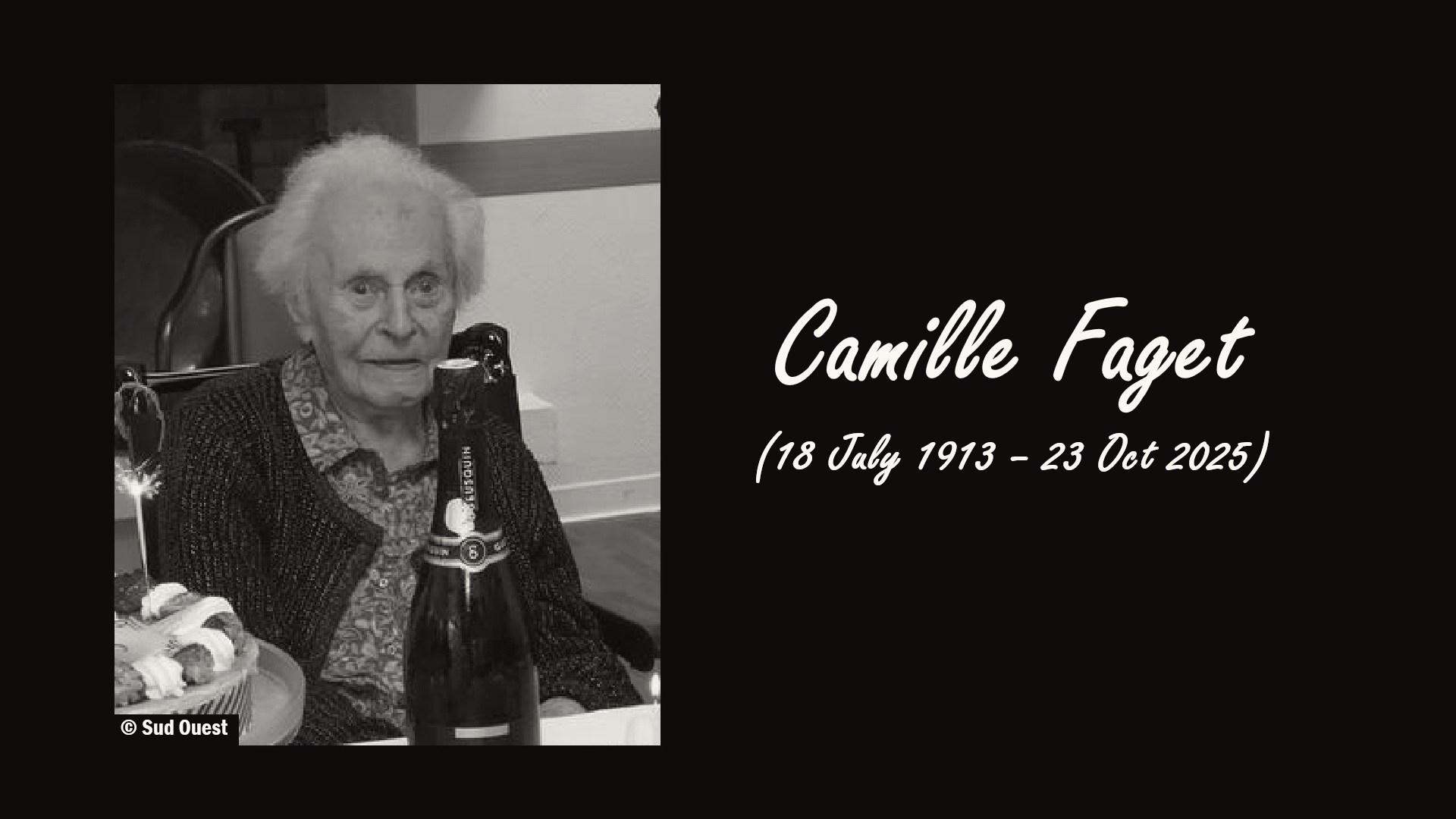 French Supercentenarian Camille Faget Dies at 112