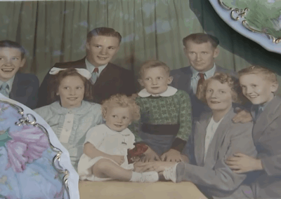 With her husband and their children. (Source: 9 News Melbourne)