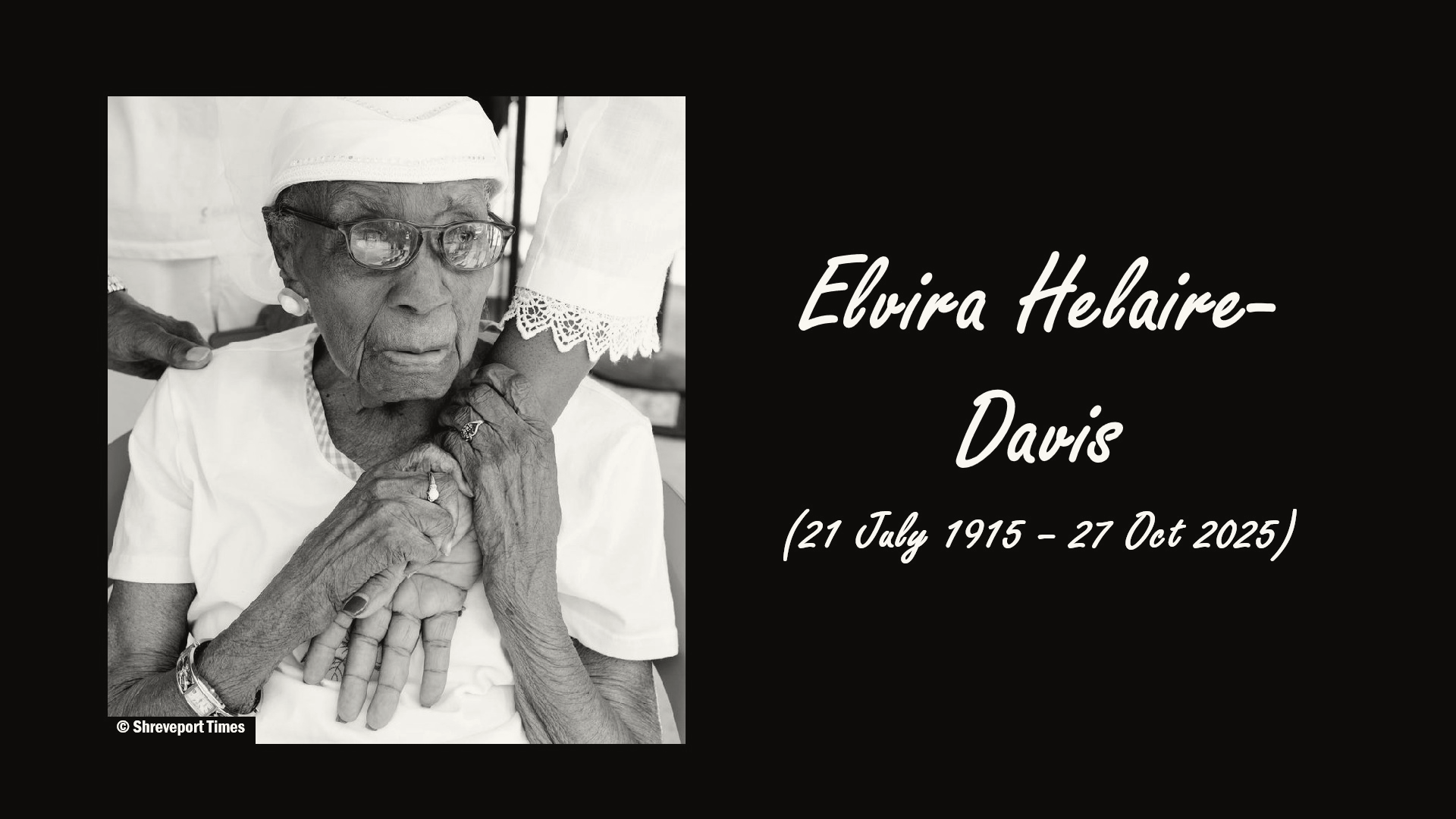 American Woman Elvira Helaire-Davis Dies at 110