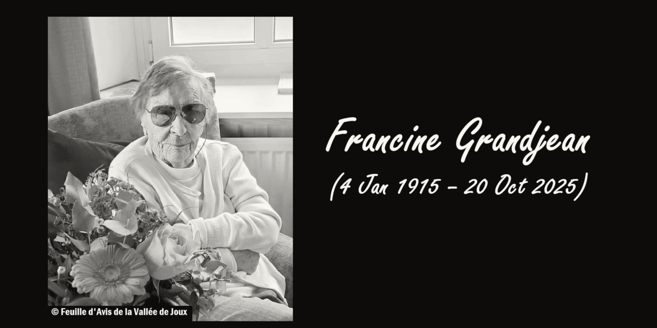 Francine Grandjean, Switzerland’s Oldest Resident, Dies at 110