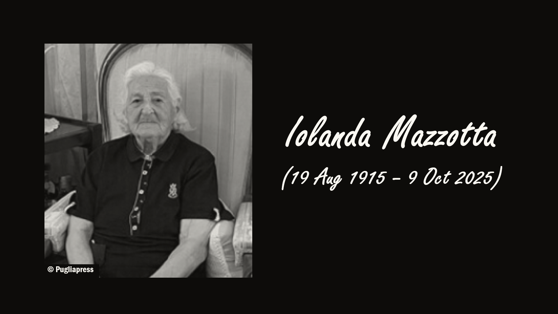 Italian Supercentenarian Iolanda Mazzotta Dies at 110
