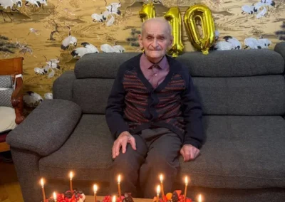 On her 110th birthday. (Source: Cluju)