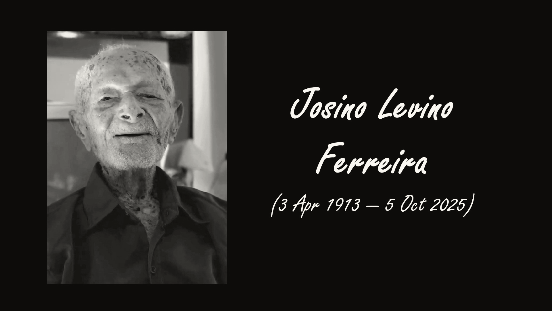 Josino Levino Ferreira, World's Second-Oldest Man, Dies at 112