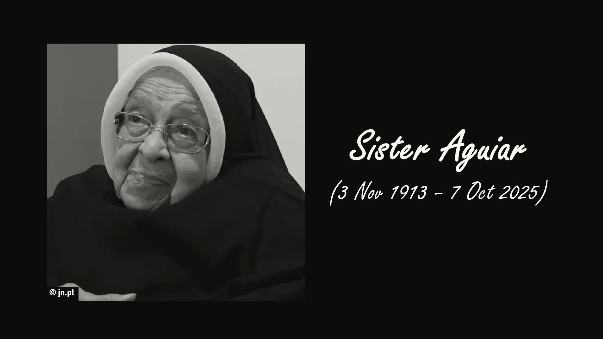 Sister Aguiar, Europe's Oldest Nun, Dies at 111