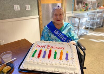 On her 111th birthday. (Source: Facebook / The Covington)