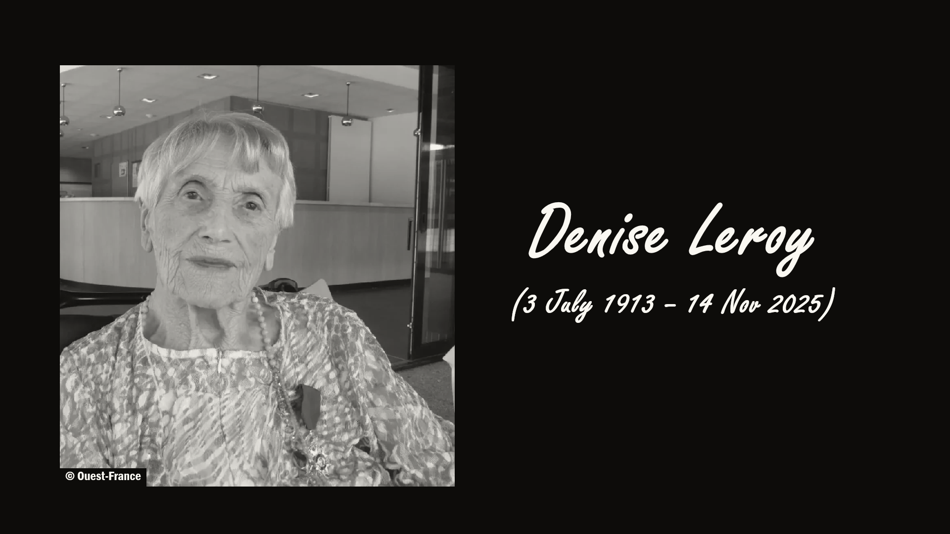 French Supercentenarian Denise Leroy Dies at 112