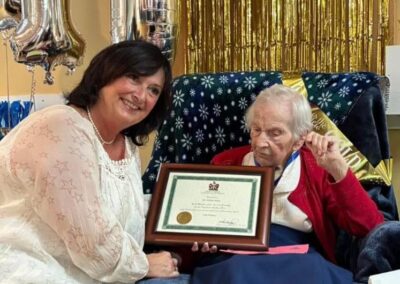 On her 110th birthday. (Source: Facebook / Route 370- NL News & Weather)