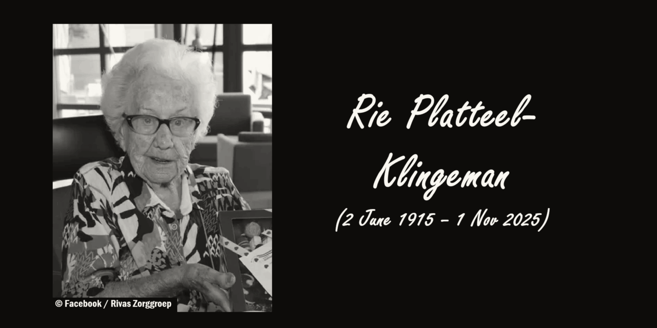 Dutch Supercentenarian Rie Platteel-Klingeman Dies at 110