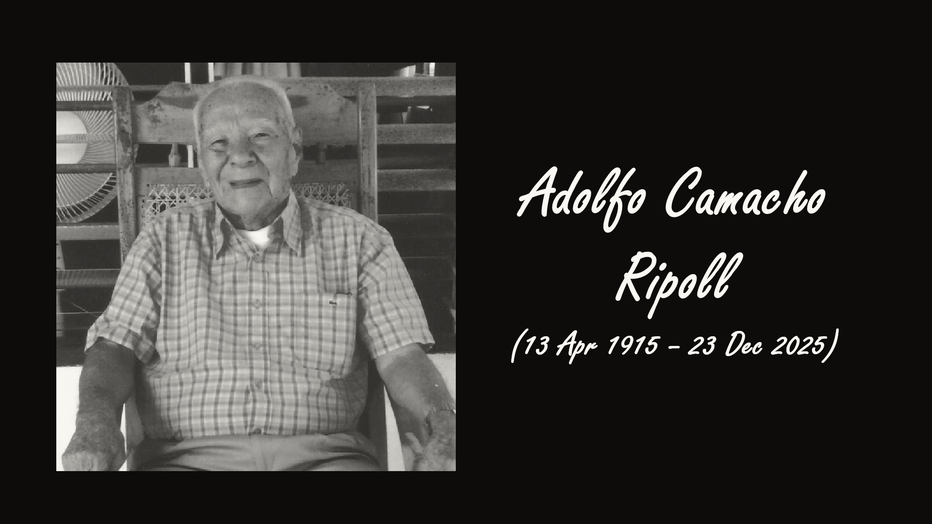 Adolfo Camacho Ripoll, Colombia's Oldest Man, Dies at 110