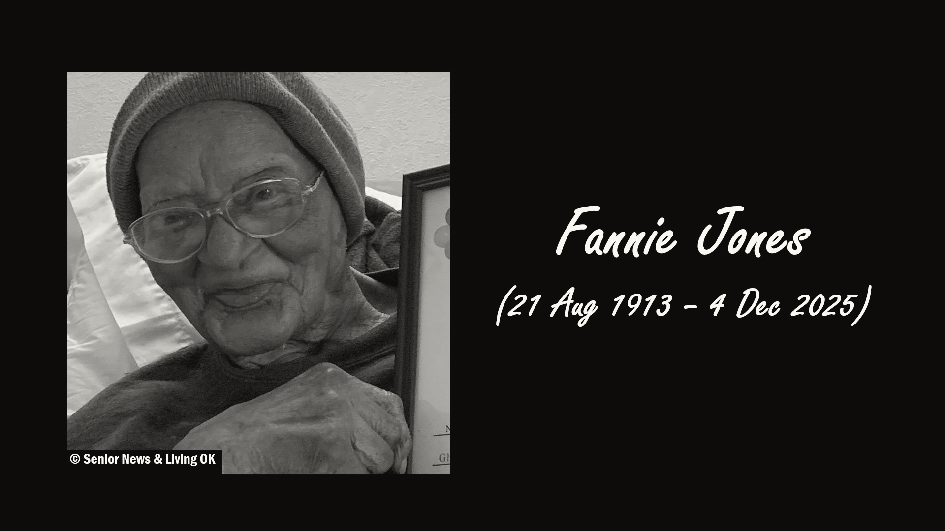 Fannie Jones, Oklahoma's Oldest Resident, Dies at 112
