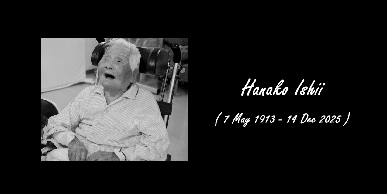 Hanako Ishii of Chiba Prefecture, Japan, Passes Away at Age 112
