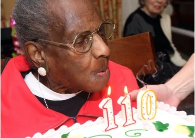 On her 110th birthday. (Source: nj.com)