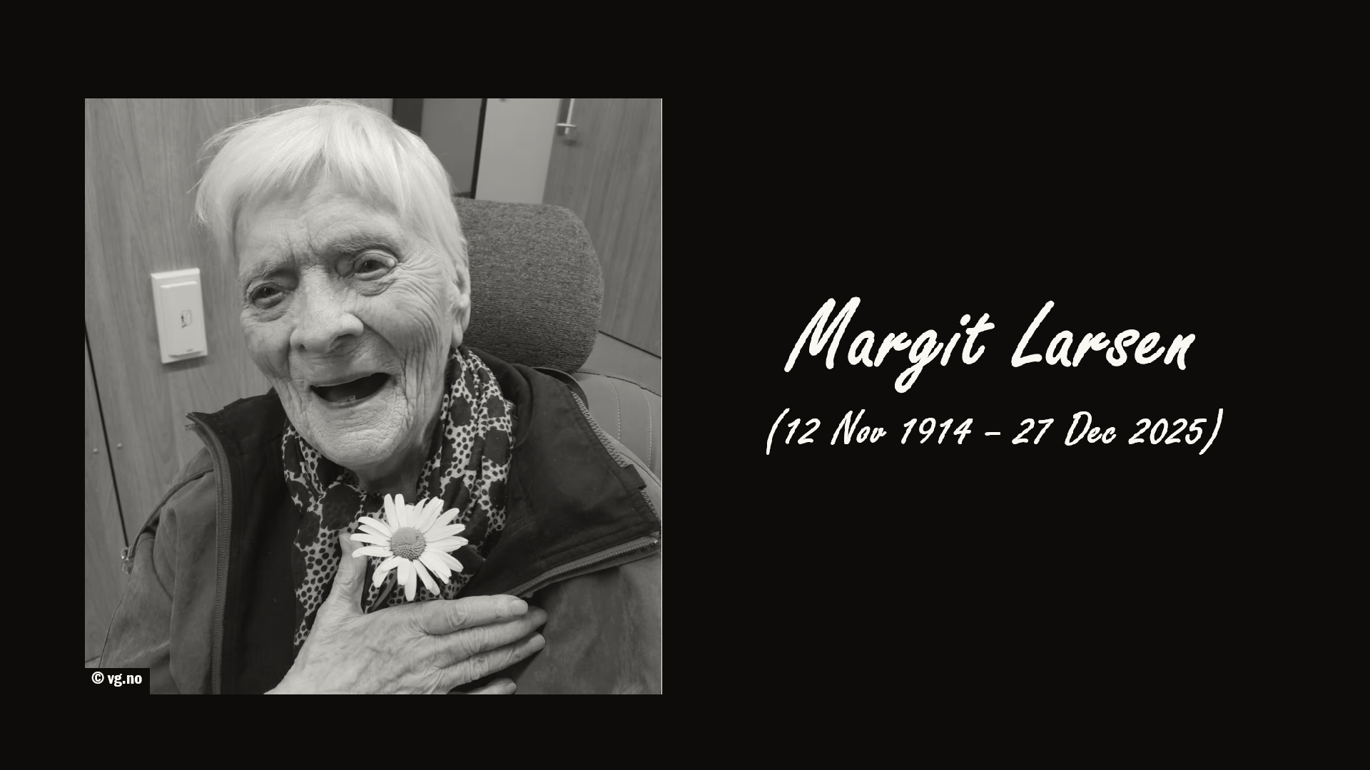 Margit Larsen, Norway's Oldest Resident, Dies at 111