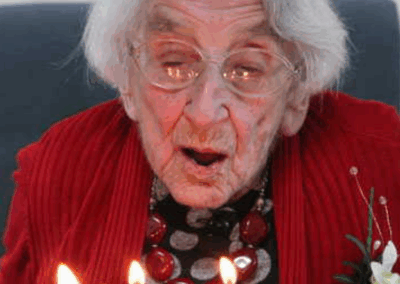 On her 109th birthday. (Source: WikiTree)