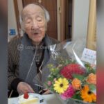 Ryoji Shinoda (篠田錂治), 111, Celebrates His Birthday in Osaka, Japan