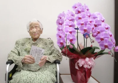 On 13 September 2021, aged 118. (Source: jiji.com)