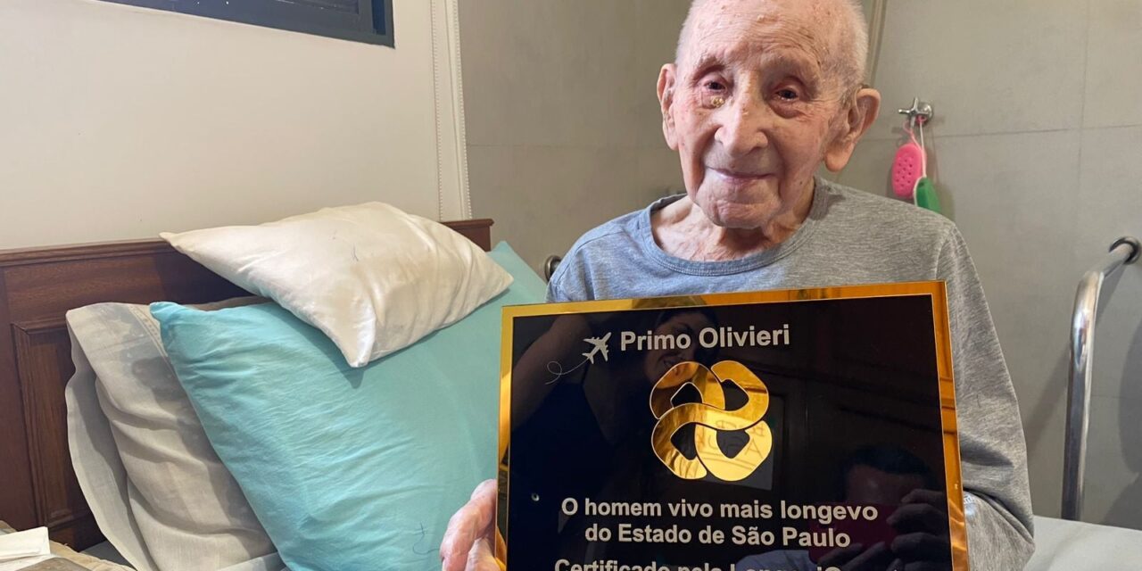 Oldest Man in São Paulo, Primo Olivieri, Presented With LongeviQuest Plaque