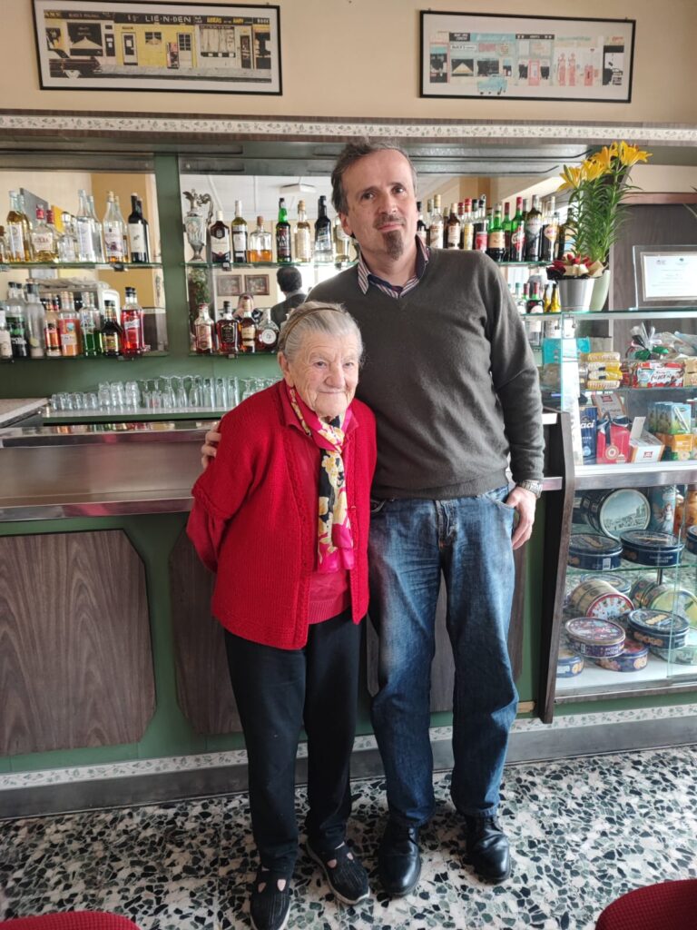 Anna Possi, 101, and Alessandro Delucchi.