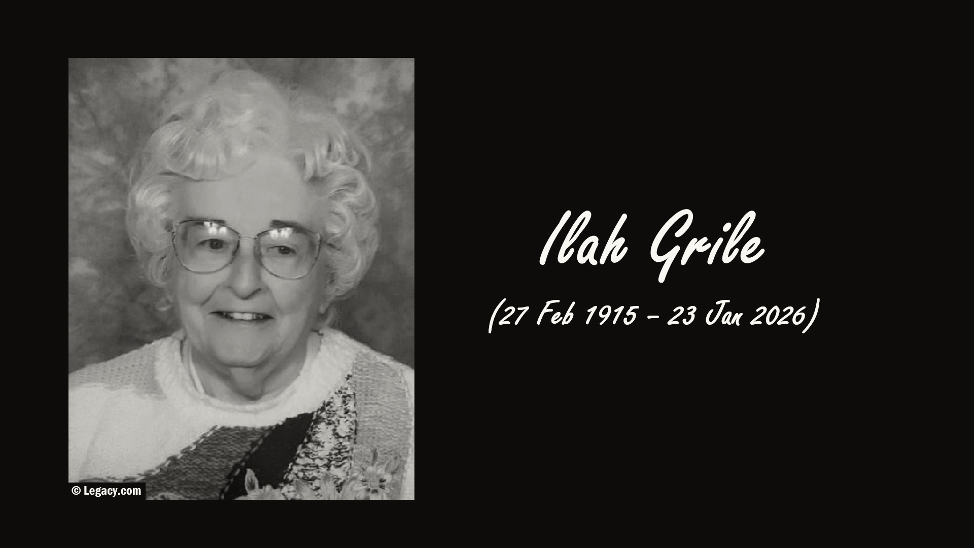 Ilah Grile, Indiana's Oldest Resident, Dies at 110