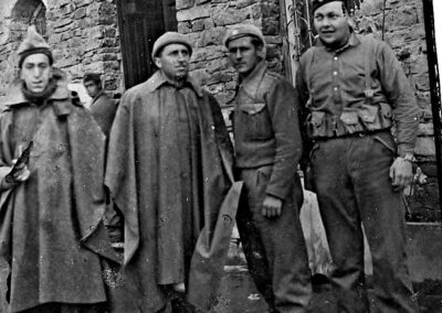 Joan, second from the right, in Broto in 1937. (Source: LA MIRA)