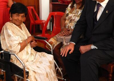 On her 110th birthday. (Source: Facebook / J.Y. Robert Hungley, GOSK, Vice-President of the Republic of Mauritius)