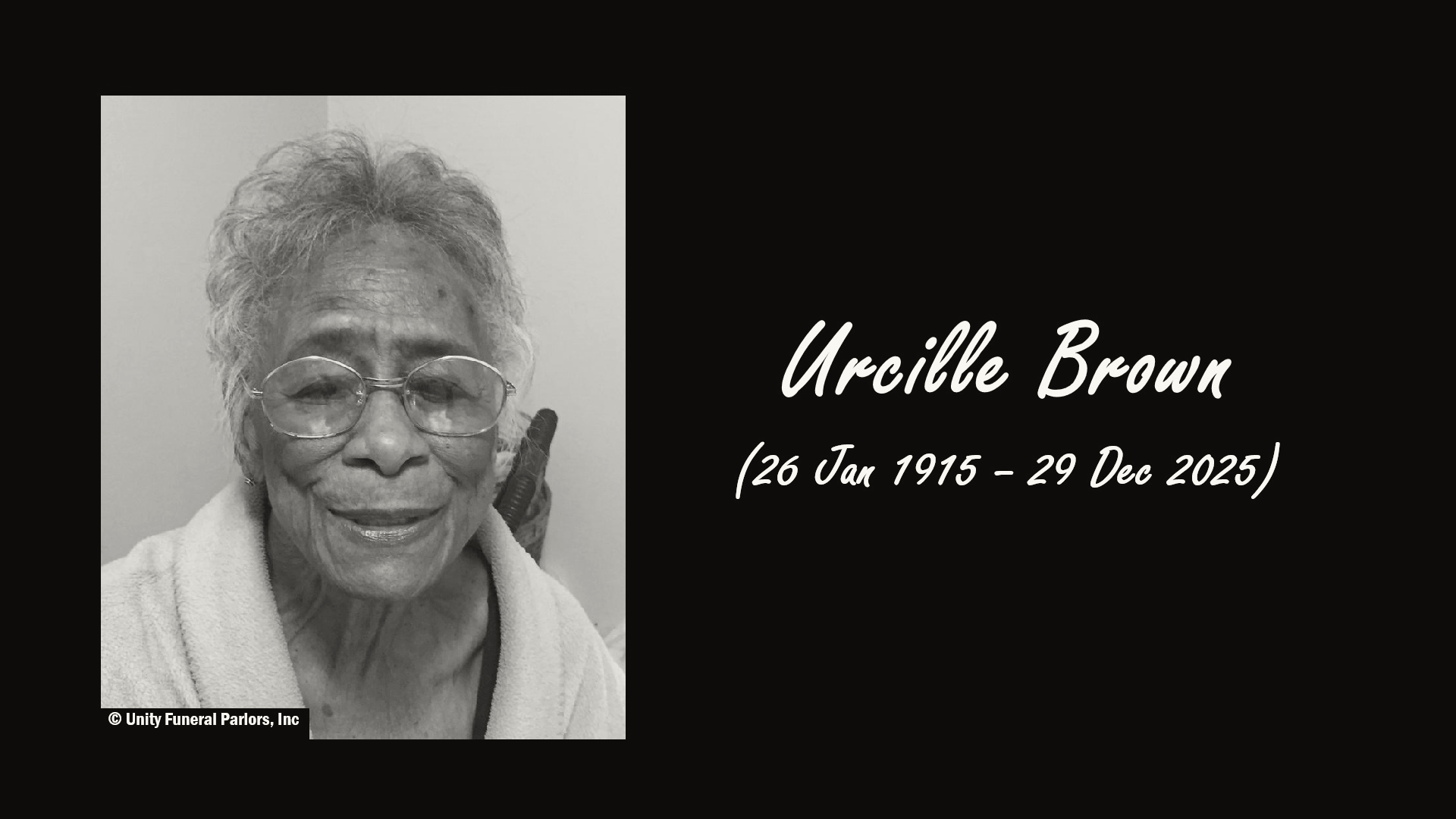 Illinois Woman Urcille Brown Dies at 110