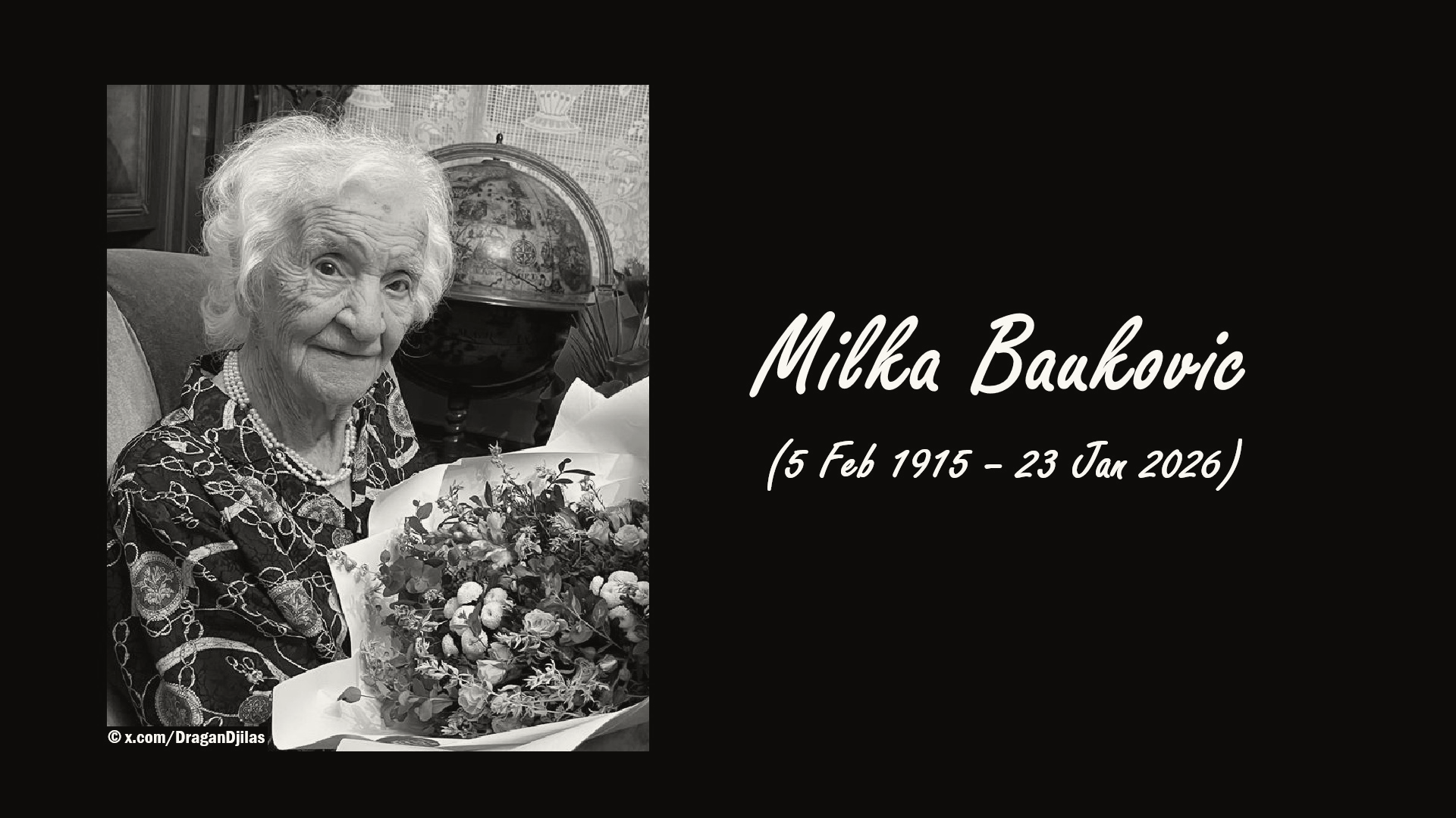 Milka Bauković, Serbia’s Oldest Person, Dies at 110