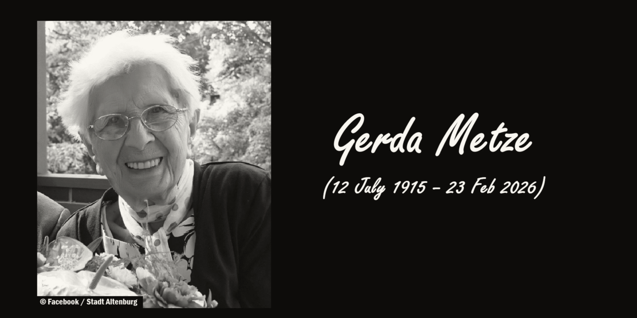 German Woman Gerda Metze Dies at 110