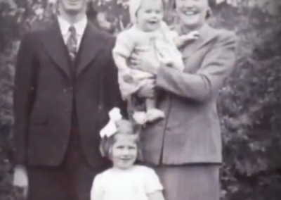 With his wife and their children. (Source: 9news.com.au)