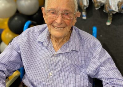 On his 108th birthday. (Source: ABC News)