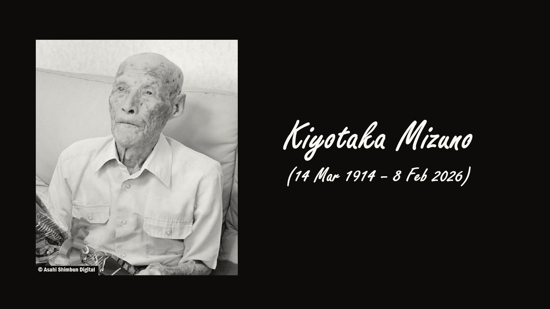Kiyotaka Mizuno, Japan's Oldest Man, Dies at 111