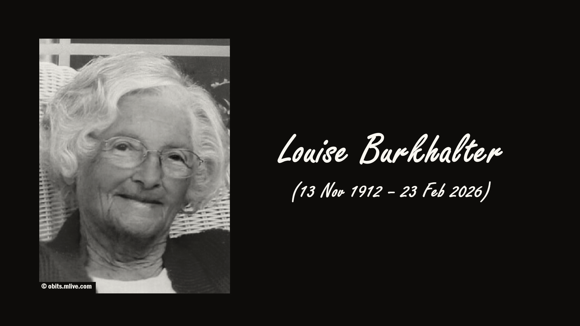 Michigan Woman Louise Burkhalter Dies at 113