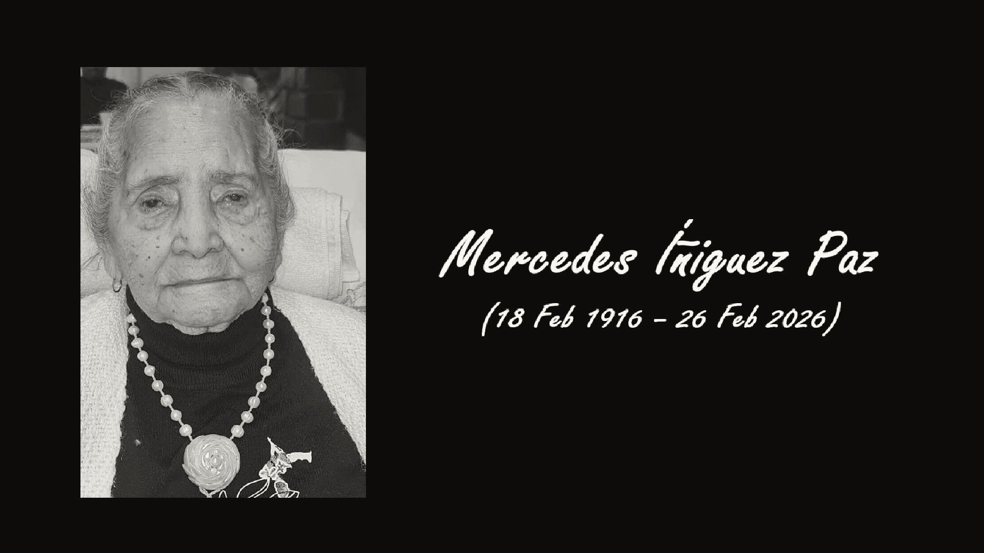 Mexican Woman Mercedes Íñiguez Paz Dies at 110