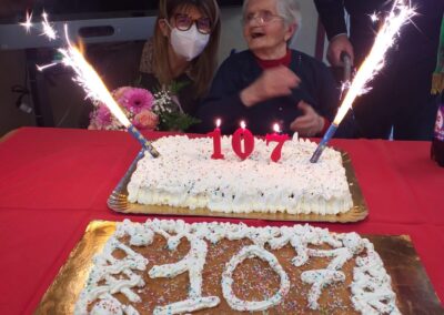 On her 107th birthday in 2023. (Source: Facebook / Ricovero F. Uboldi)