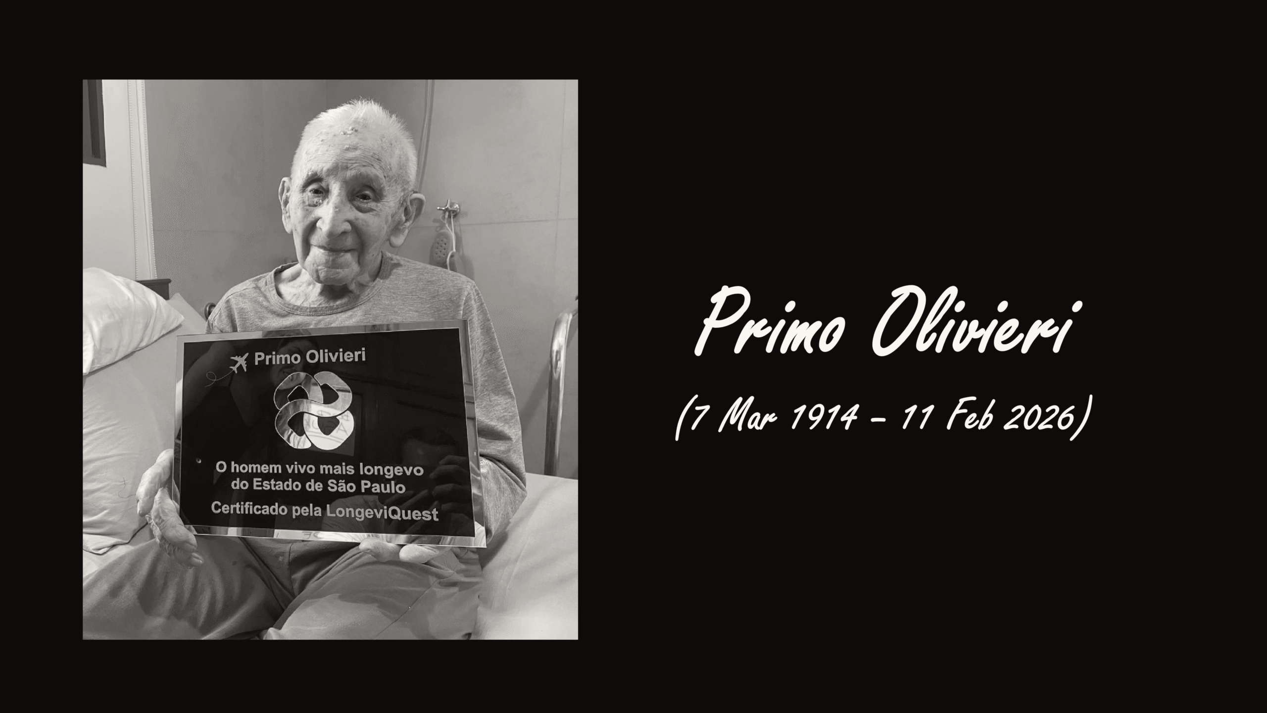 Primo Olivieri, Brazil's Second-Oldest Man, Dies at 111