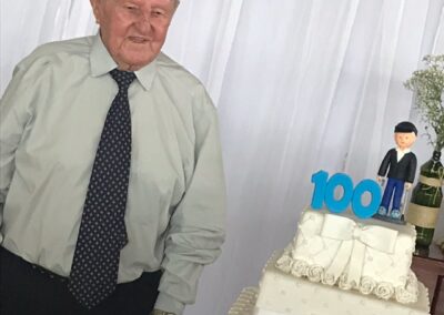On his 100th birthday.