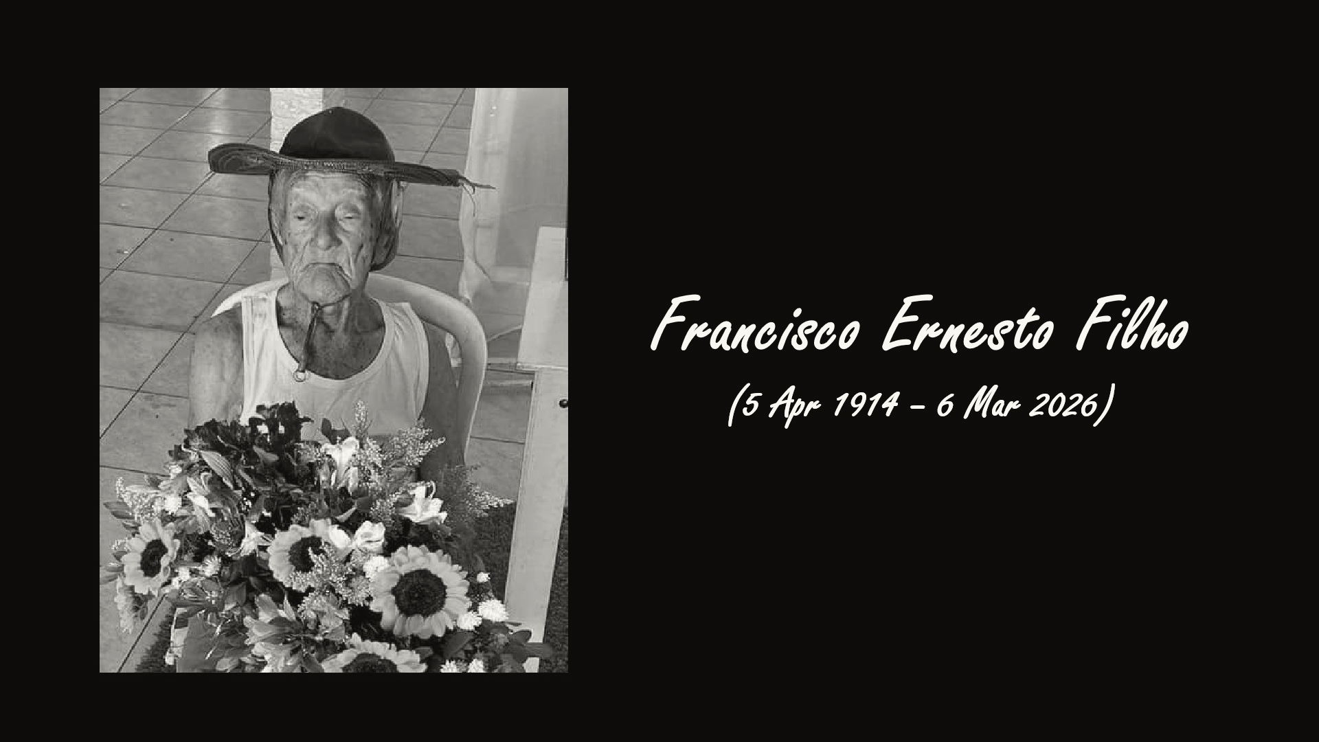 Francisco Ernesto Filho, Brazil's Second-Oldest Man, Dies at 111