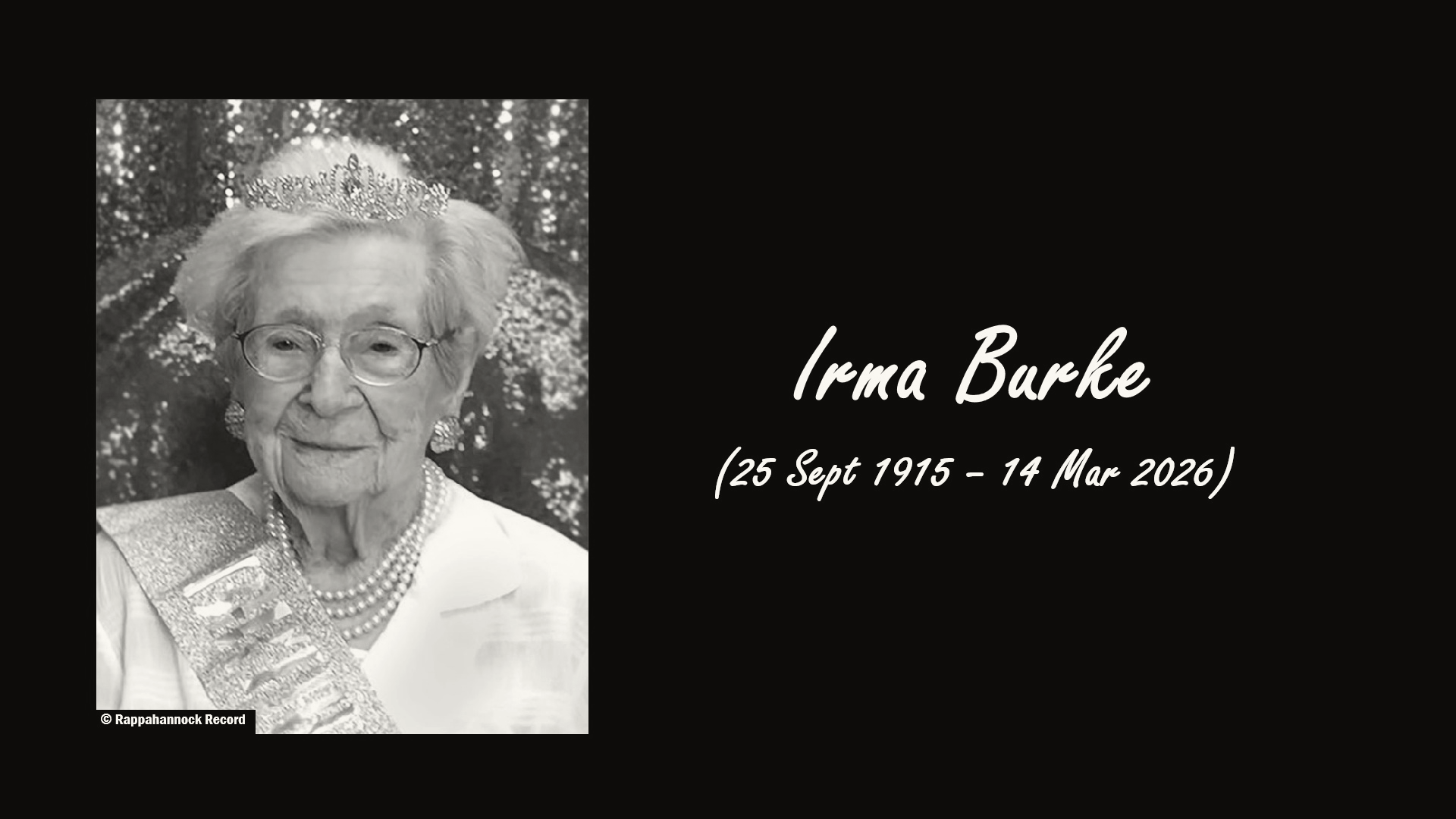American Woman Irma Burke Dies at 110
