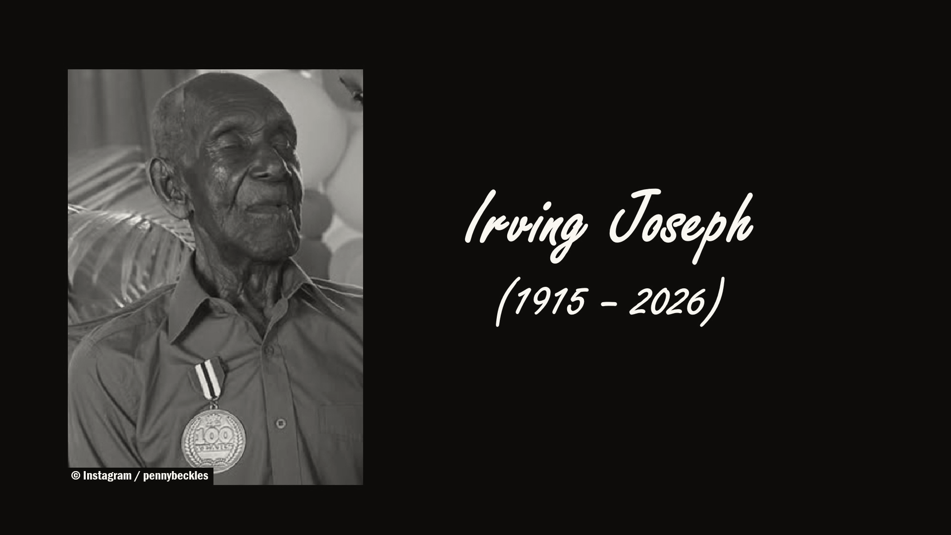 Irving Joseph, Trinidad and Tobago’s Oldest Man, Dies at 110
