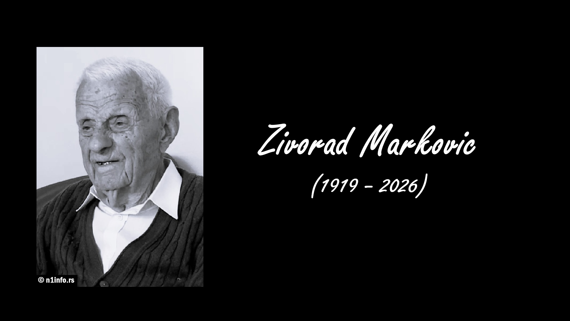 Živorad Marković, Serbia’s Oldest Man, Dies at 106