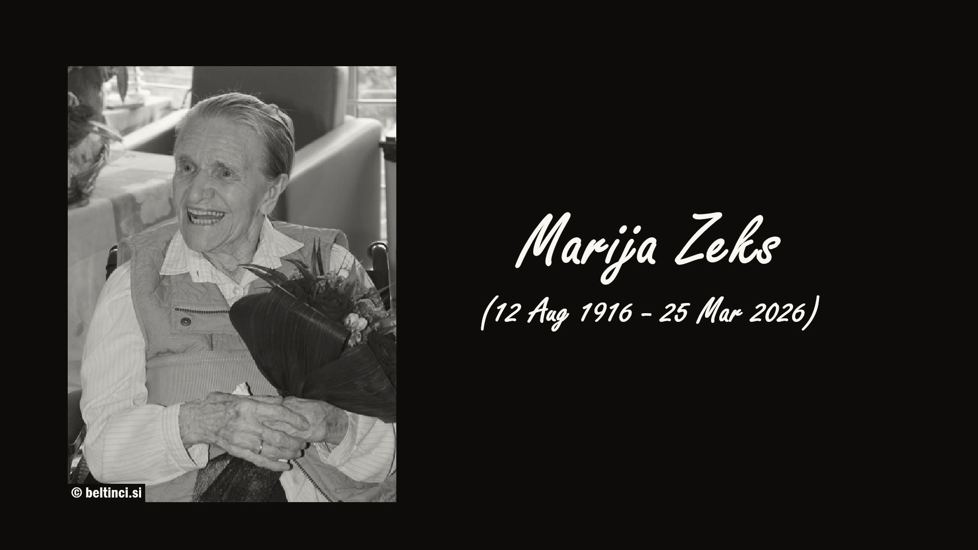 Marija Žekš, Slovenia's Oldest Resident, Dies at 109