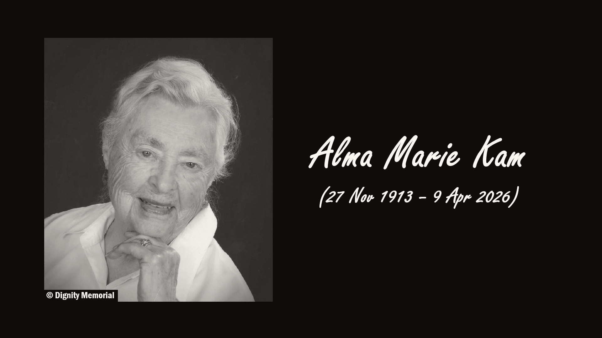 Alma Marie Kam, the Oldest Person in Washington, USA, Dies at 112 ...